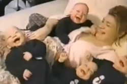 Top-Ten-Funny laughing babies in humorous youtube video clips, four babies