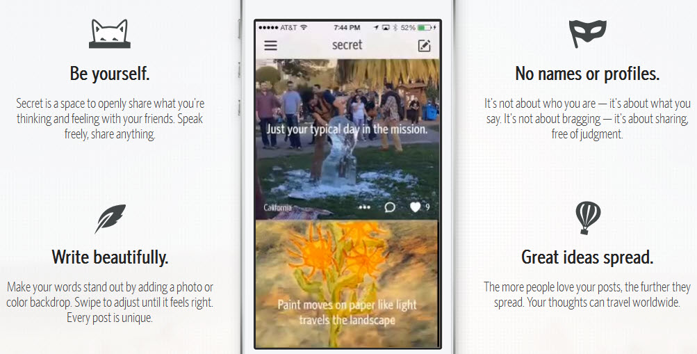 The best iphone and android anonymous apps let social media users speak freely, Secret app
