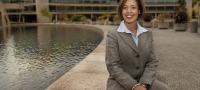 Executive portrait of CEO in front of corporate headquarters in Los Angeles shot by corporate photographer Mancuso - MG_6315