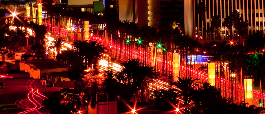 Los Angeles corporate photographer Gregory Mancuso shot this photo of the LA airport business district at night - 6