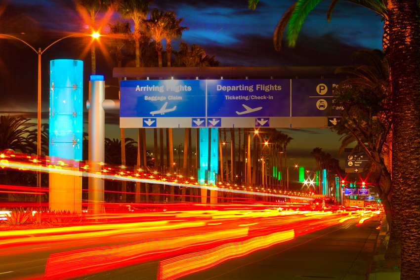 Los Angeles corporate photographer Gregory Mancuso shot this photo of the LA airport business district at night - 2