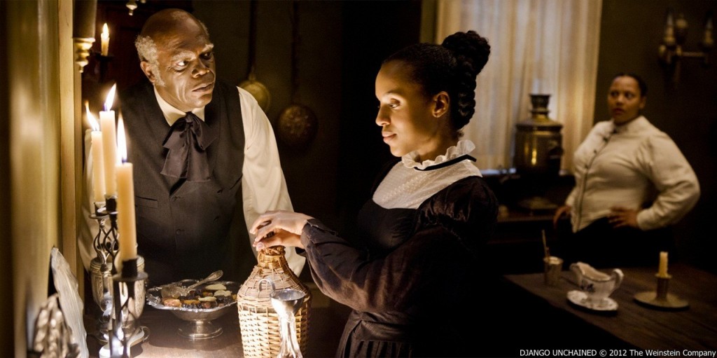 samuel_l._jackson_stars_as_stephen_and_kerry_washington acting in a scene from Django Unchained