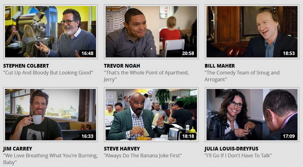 Newsletter - Funny Videos- Comedians In Cars Getting Coffee with Stephan Colbert, Jim Carrey, Julia Louis-Dreyfus